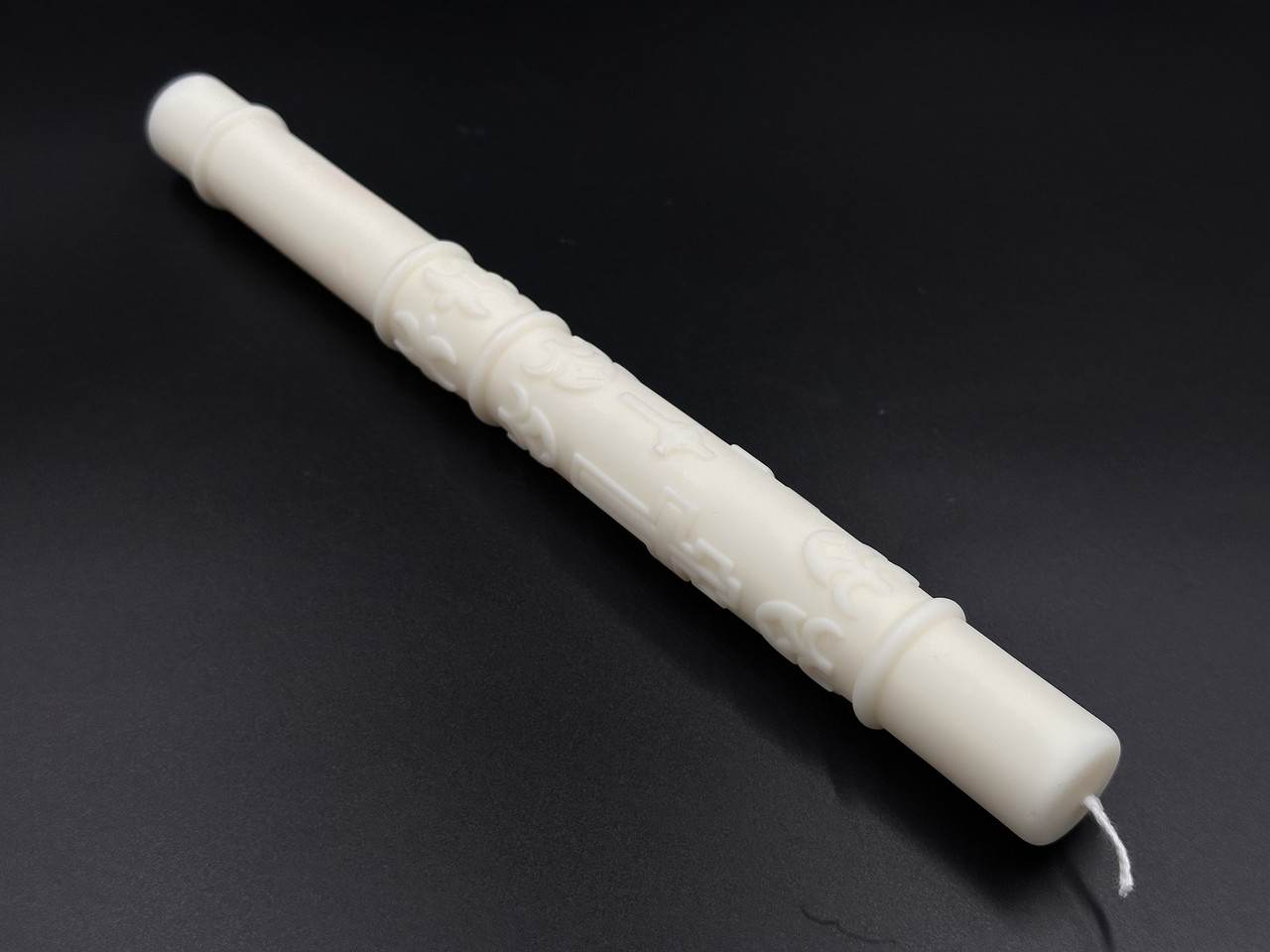 Свічка столова соєва. Стрітенська. 25см 90 грам. Колір Білий