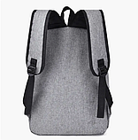 Рюкзак для роботи і навчання / Повсякденний міський рюкзак Сірий, фото 4