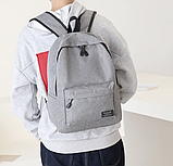 Рюкзак для роботи і навчання / Повсякденний міський рюкзак Сірий, фото 6