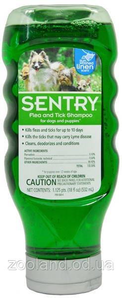 330013 Sentry Dog Sunwashed Linen Flea & Tick Shampoo, 45 мл