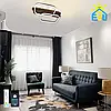LED люстра WOODY 95W 2SQ Esllse APP BLACK/WOOD чорна / дерево 650х420х135мм світлодіодна з пультом і додатком для смартфону APP, фото 6