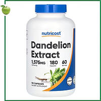 Екстракт кульбаби, 1575 мг, 180 капсул (525 мг в 1 капсулі), Nutricost, США