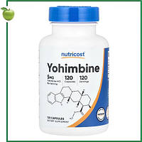 Йохімбін, 5 мг, 120 капсул, Nutricost, США