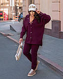 Жіночий вельветовий костюм великого розміру новинка 2025, фото 8