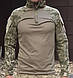 Сорочка чоловіча військова тактична з липучками під шеврони ЗСУ Убакс Туреччина 6582 S хакі corvette - фото 3 - id-p2484912238