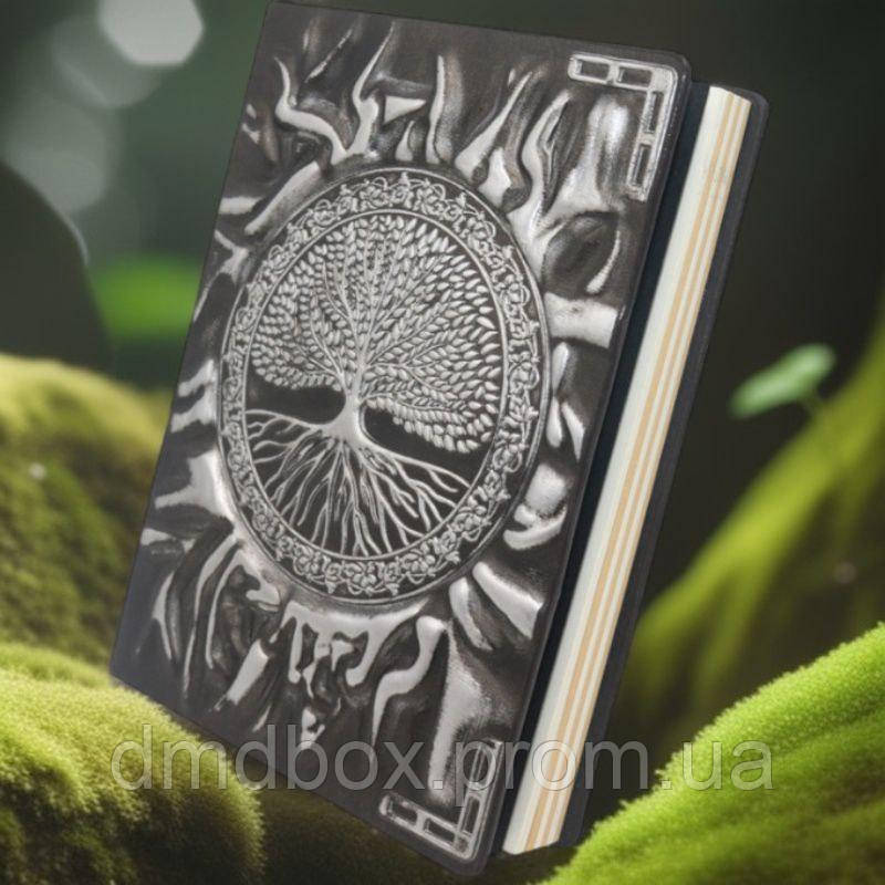 Винтажный блокнот с 3D тиснением мировое древо "Иггдрасиль", А6 - фото 1 - id-p2128824330