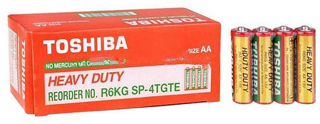 Батарейка Toshiba R6 Heavy Duty SP 1x4, фото 3