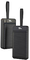 Портативний зарядний пристрій XO PR157 - 40000 mAh 3-Input PD20W + QC22.5W with light Black, фото 3