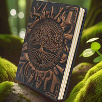 Винтажный блокнот с 3D тиснением мировое древо "Иггдрасиль", А6, бронза