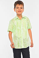 Рубашка детская мальчик салатовая 148578S