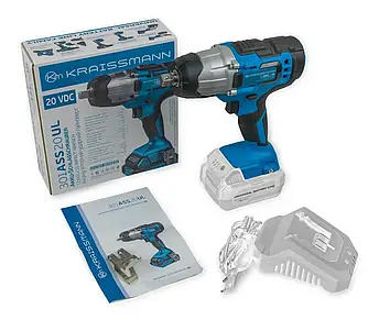 Акумуляторний ударний гайковерт KRAISSMANN 301 ASS 20UL (без акумулятора та зарядного пристрою), фото 1