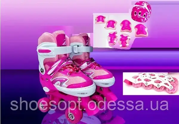 Ролики 2в1 квади із заміною коліс трансформер, розмір 29-33, 34-38, фото 1