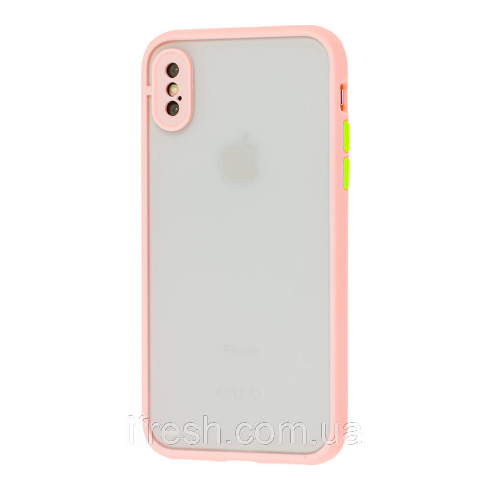 Чохол для iPhone XS Max - Goospery Matte Case, Pink (Камера закрита), фото 1
