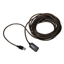 USB 2.0 подовжувач активний репітер, кабель AM - AF, 10м, фото 4