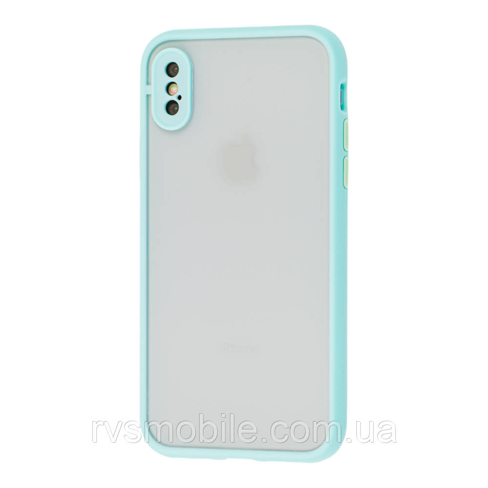 Чохол для iPhone XS Max - Goospery Matte Case, Mint (Камера закрита)