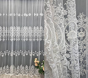 Тюль "Кароліна" Молочна (Вишивка) 300х270см