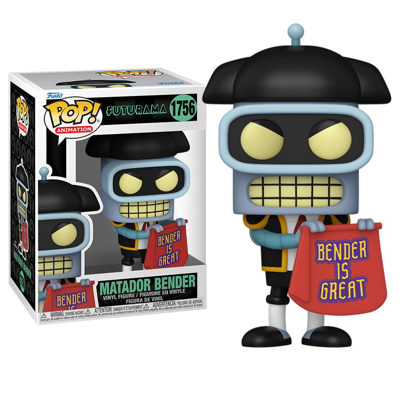 Фігурка Funko Pop Футурама Бендер Futurama Bender Matador 10 см FP F B 1756