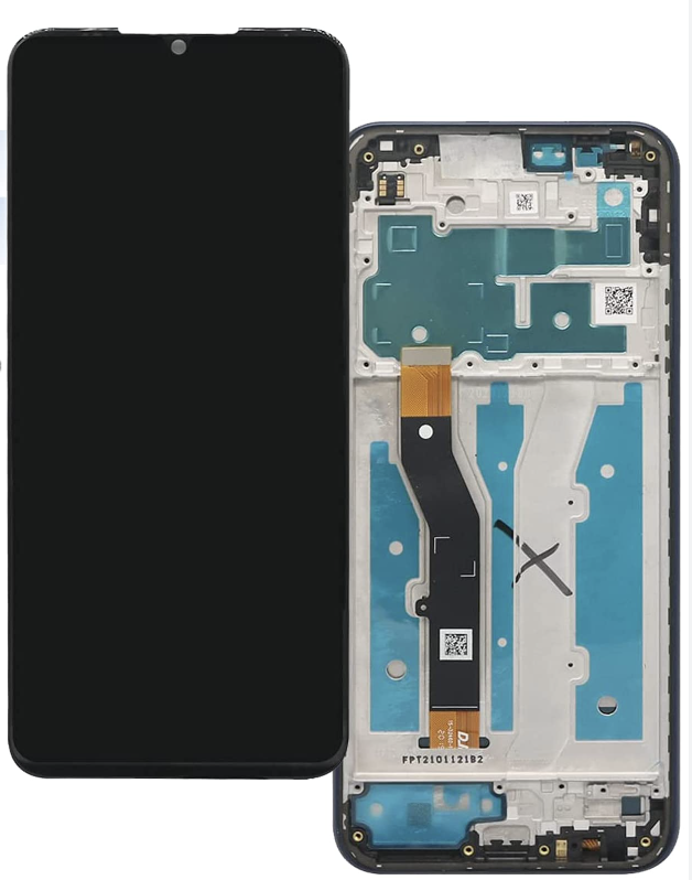 Дисплей Motorola XT2093 Moto G Play 2021 чорний, оригінал PRC з рамкою
