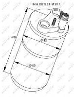 Осушувач кондиціонера RENAULT CLIO II (BB0/1/2_, CB0/1/2_) ESPACE IV (JK0/1_) LAGUNA II (BG0/1_) LAGUNA II