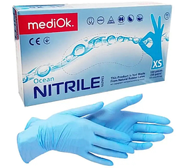 Рукавички нітрилові XS, 100 шт./пач., mediok
