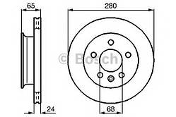 Диск гальмівний перед. вентильований VW T4 91-