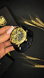 Чоловічий повсякденний механічний годинник Ukrwatch 29GD Тризуб золото Gold, фото 2