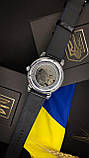 Чоловічий повсякденний механічний годинник Ukrwatch 29GD Тризуб золото Gold, фото 3