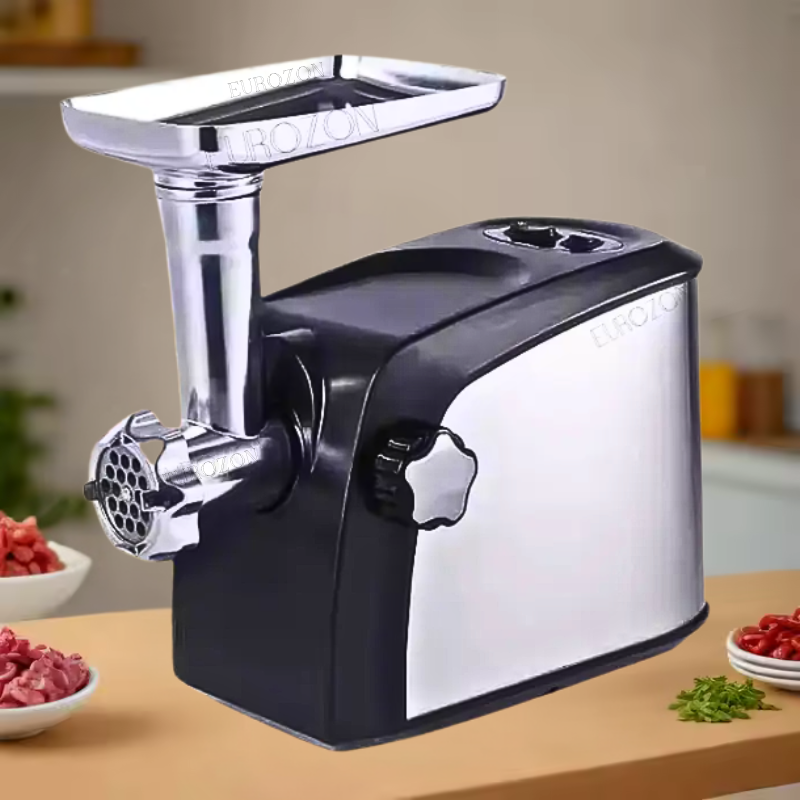 М'ясорубка Rainberg 3800W з реверсом Електрична м'ясорубка з соковижималкою терками та шатківницею