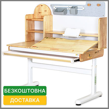 Дитячий письмовий стіл трансформер з полицями Mealux Timberdesk L, фото 1