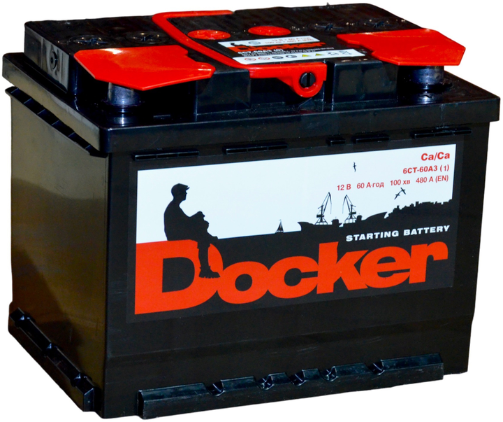 Акумулятор автомобільний Docker 60 A*г (+/-) Euro EN48