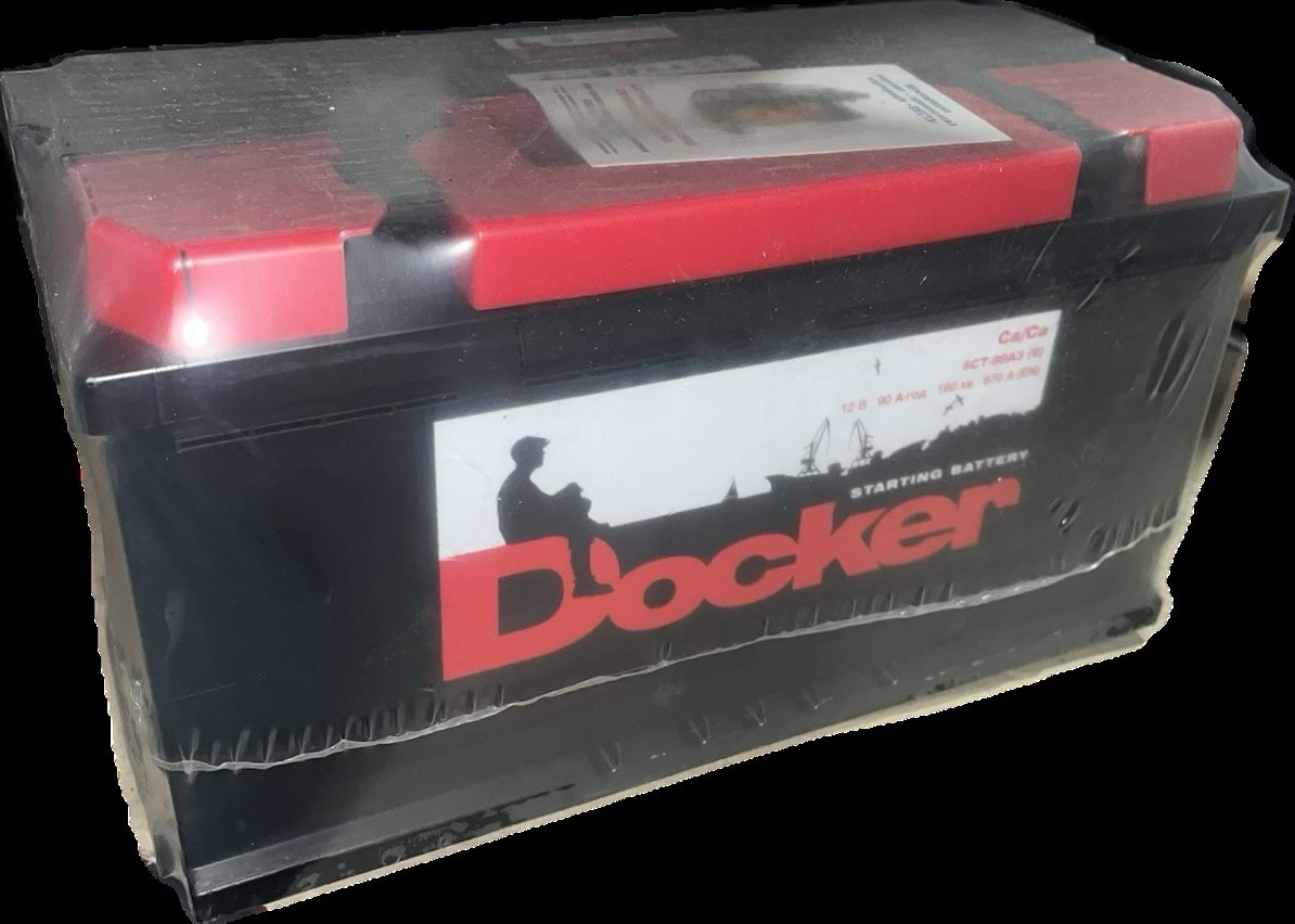АКБ 90 Ач (-/+) DOCKER EN670 Розміри: 353x175x190, фото 1