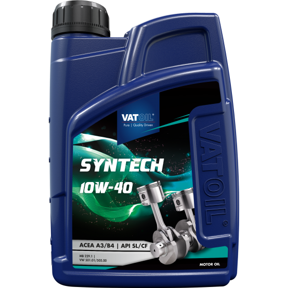Моторне масло Vatoil SynTech 10w-40 / 1 л. / (API SL/CF, ACEA A3/B3|A3/B4, 50028, VAT 12-1), фото 1