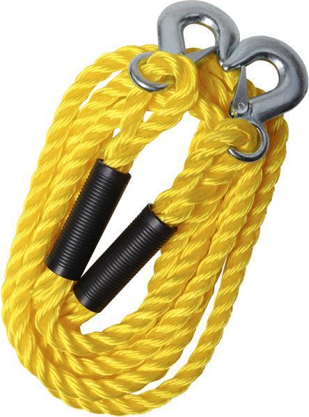 Трос буксирувальний 4 м. Carface DO CFAT81002A, жовтий, канат, розрив - 3000 кг., фото 1