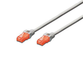 Патч-корд DIGITUS CAT 6 UTP, 30м, AWG 26/7, Cu, LSZH, сірий Baumar - Порадуй Себе