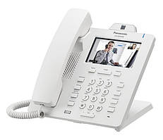 Телефон IP Panasonic KX-HDV430RU White 2xGE LAN, 1xRJ9, 1x3.5 мм роз'єм для гарнітури EHS, BT, SIP, PoE, 4.3" кольоровий екран,