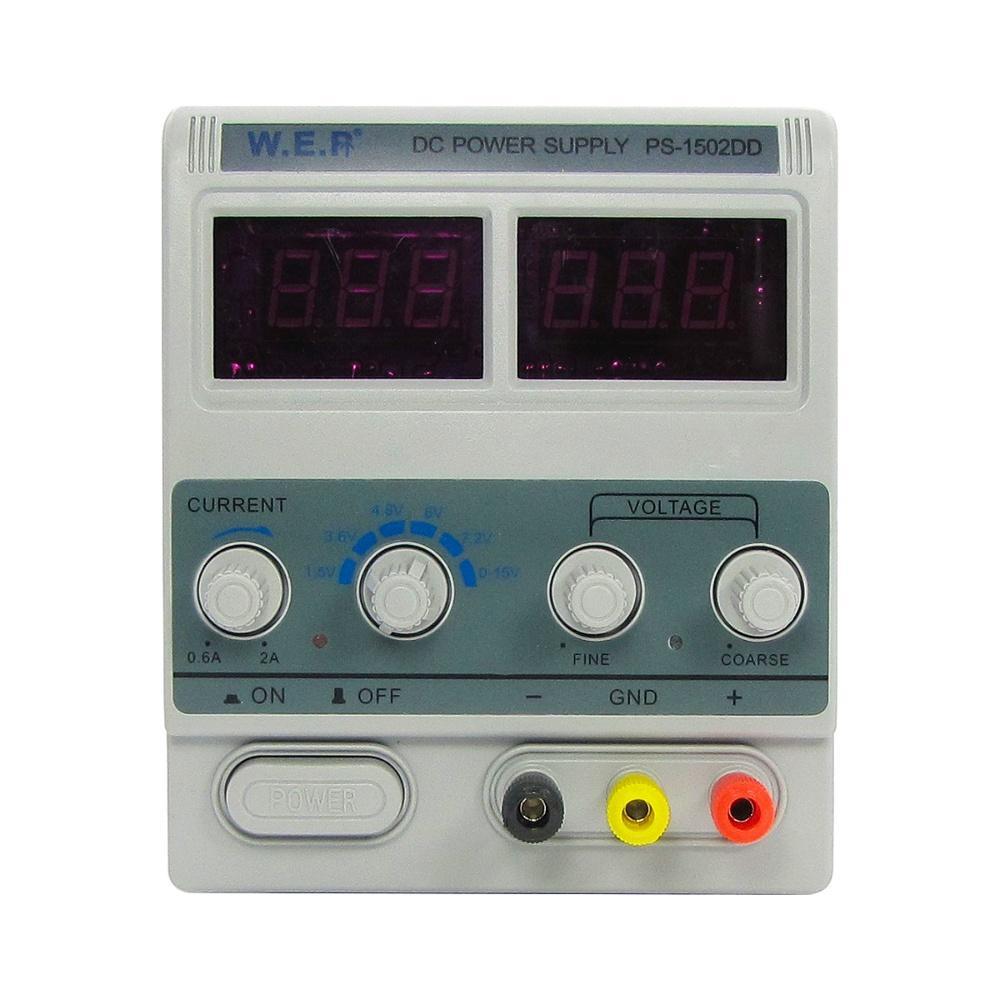 Блок живлення лабораторний WEP PS-1502DD 15 V, 2 A, автовідновлення після КЗ