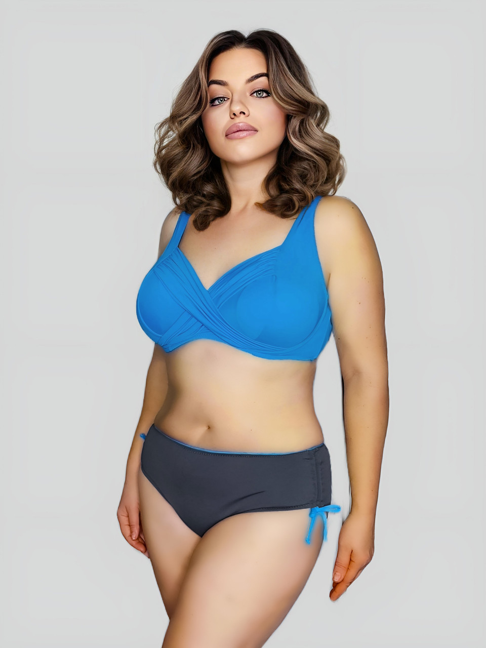 Купальник на кісточках м'яка чашка Sisianna 51810 блакитний 50 розмір