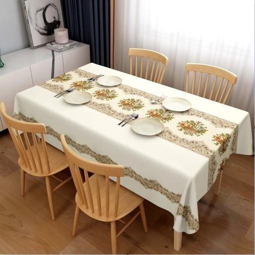 Скатертина лакована для столу на тканинній основі з фотодруком
