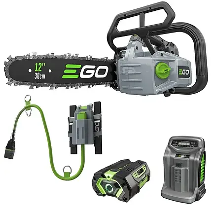 EGO Пила ланцюгова акум. CSX3002 KIT, 56В, шина 30 см, 45лан, 3/8P, 1,1 мм, акум. 4А*год + зарядний пристрій, фото 1