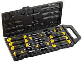 Викрутки Stanley CushionGrip набір 10шт, SL,PH, кейс Baumar - Порадуй Себе