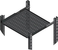 Полиця MIRSAN 19", 1U, регульована 450-540 мм, чорна Baumar - Порадуй Себе