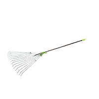 Граблі для листя Verto, складані, 15 зубців, ширина 19см, 123см, 0.8кг Baumar - Порадуй Себе