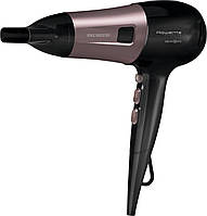 Фен Rowenta Powerline, 2400Вт, 3 режими, дифузор, іоніз-я, хол. обдув, чорно-рожевий Baumar - Порадуй Себе