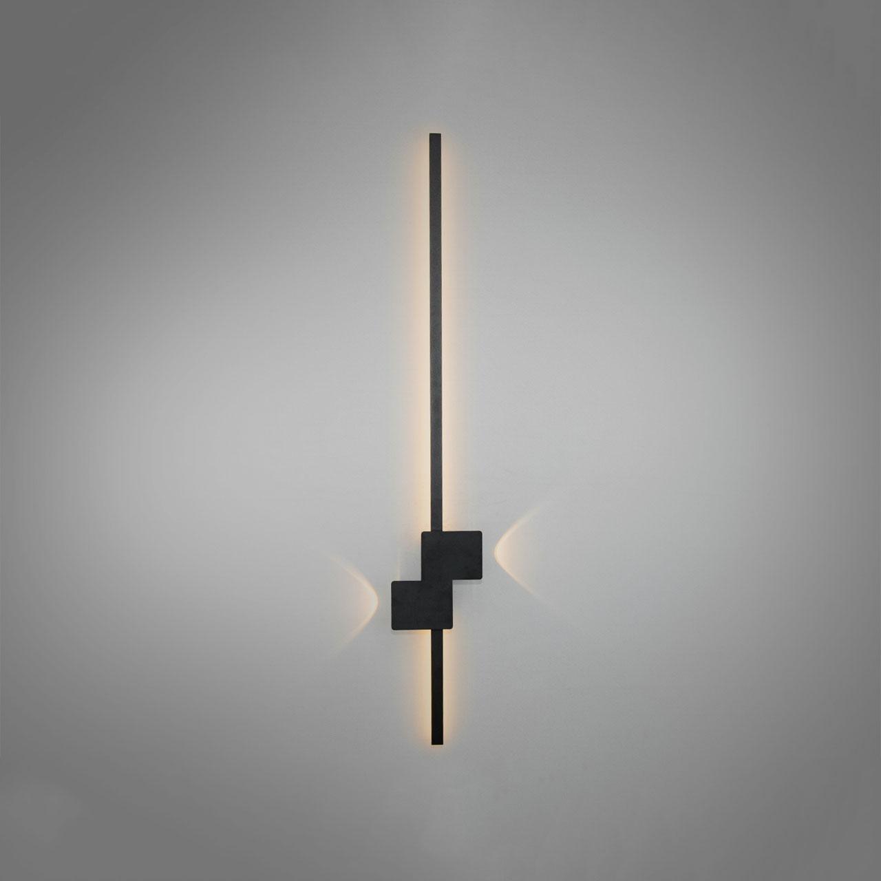 Світлодіодне бра 25 Вт із регульованою колірною температурою колір каркаса чорний D-2663/1000BK, фото 1