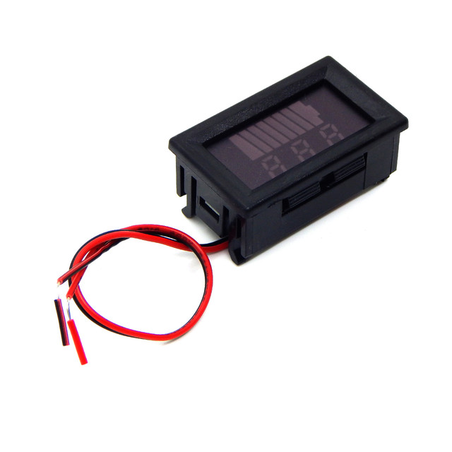 Компактний цифровий вольтметр 12-60 В з моніторингом заряду батареї Компактний цифровий вольтметр 12-60 В з моніторингом заряду батареї