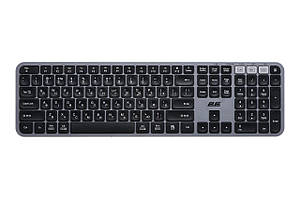 Клавіатура мембранна 2E KS240 110key, WL/BT, EN/UK, сіро-чорний Baumar - Порадуй Себе