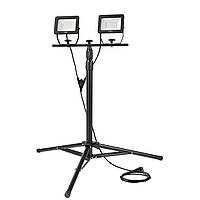 Прожектор Neo Tools, 220В, 5400лм, 2х30Вт, кабель 3м з вилкою, на штативі 1.8м, алюміній, IP65 Baumar - Порадуй Себе