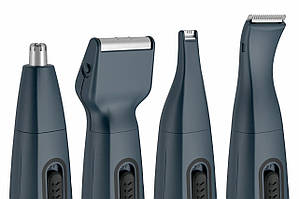 Тример Rowenta Specialist, для бороди, вусів і носа, ААx1, вібраційний мотор, насадок-5, титан.напил., синій Baumar - Порадуй Себе