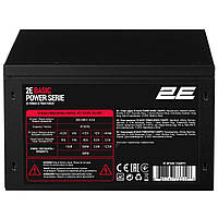 Блок живлення 2E Basic Power  (600W), 80%, 120мм, 1xMB 24pin(20+4), 1xCPU 8pin(4+4), 3xMolex, 4xSATA, 2xPCIe 8pin(6+2) Baumar -
