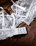 Білизна жіноча білизна з вишивкою ліф на гачках з кісточками, фото 3